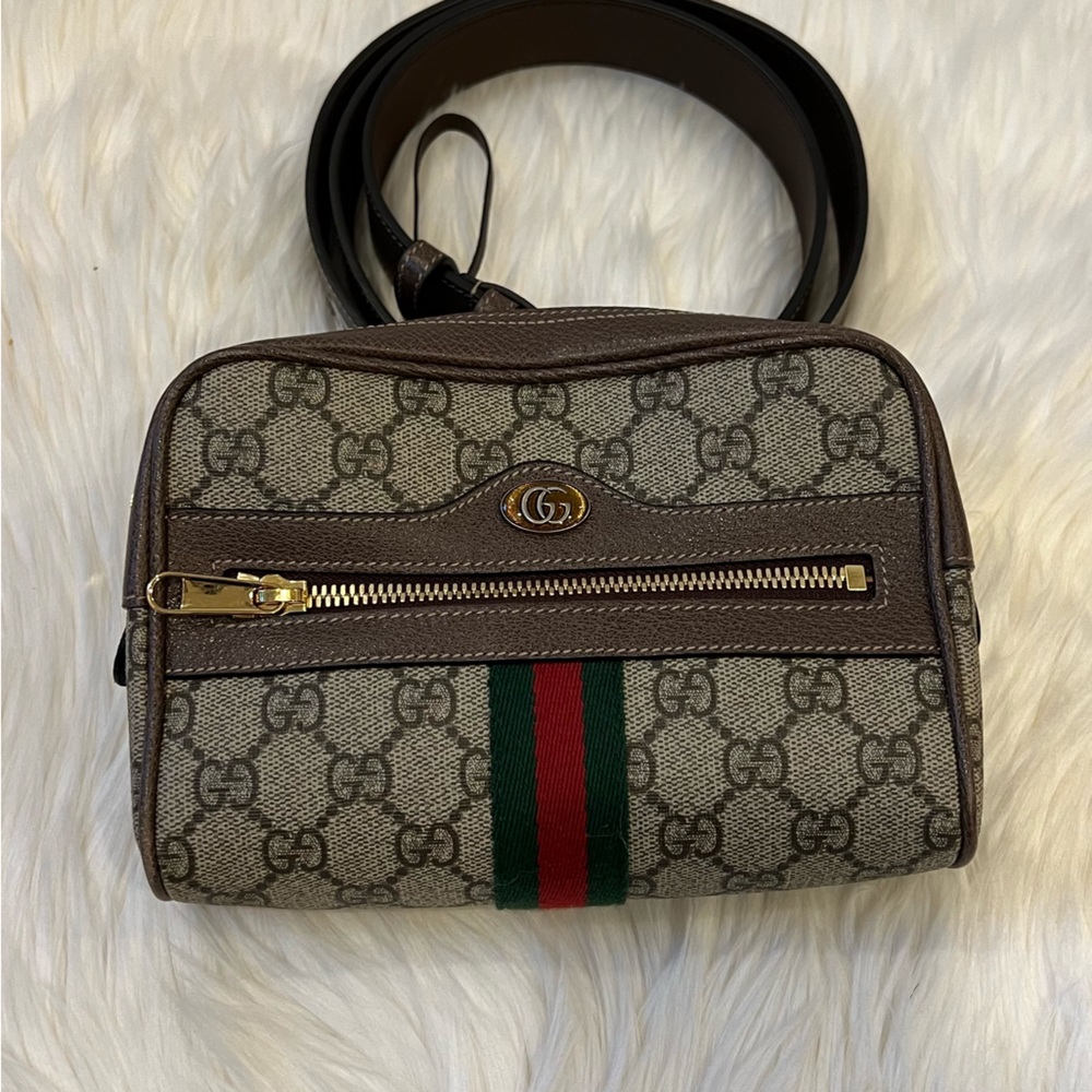 Gucci Belt Bag Ophidia Monogram GG Supreme Small Brown